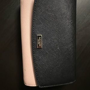 kate spade new york Staci Colorblock Large Slim Bifold Wallet Leather